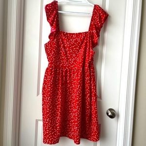 Knee Length SHEIN Heart Patterned dress